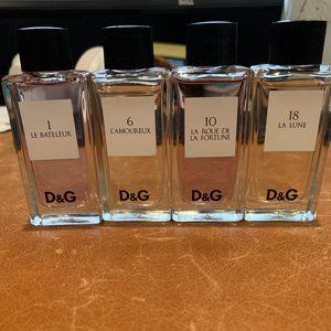 D&G Anthology Perfumes #1, #6, #10 & #18 (20ml ea)